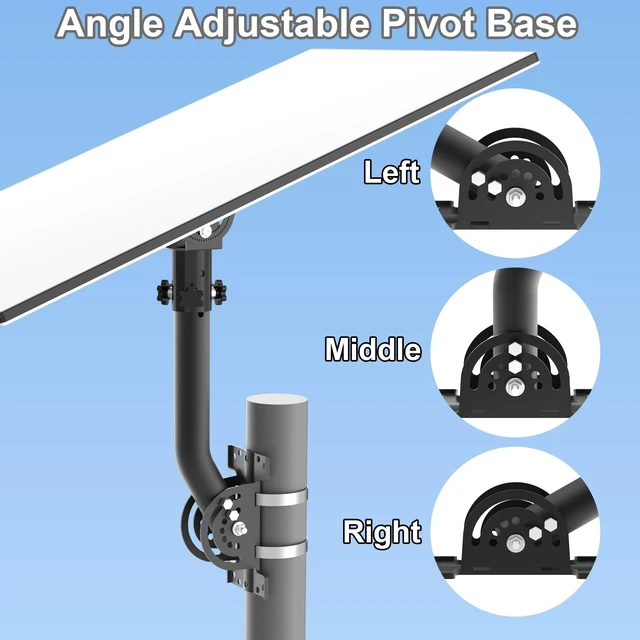 Alt view image 4 of 5 - Starlink Mount with Adjustable Pivot Adapter, Wall Mount for Standard 4, 4X