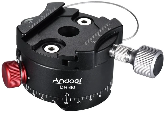 Main image of Andoer DH-60 Panoramic Ball Head Indexing Rotator HDR Tripod Head CNC Aluminum Alloy Max. Load 33Lbs for Canon Nikon Sony DSLR Camera