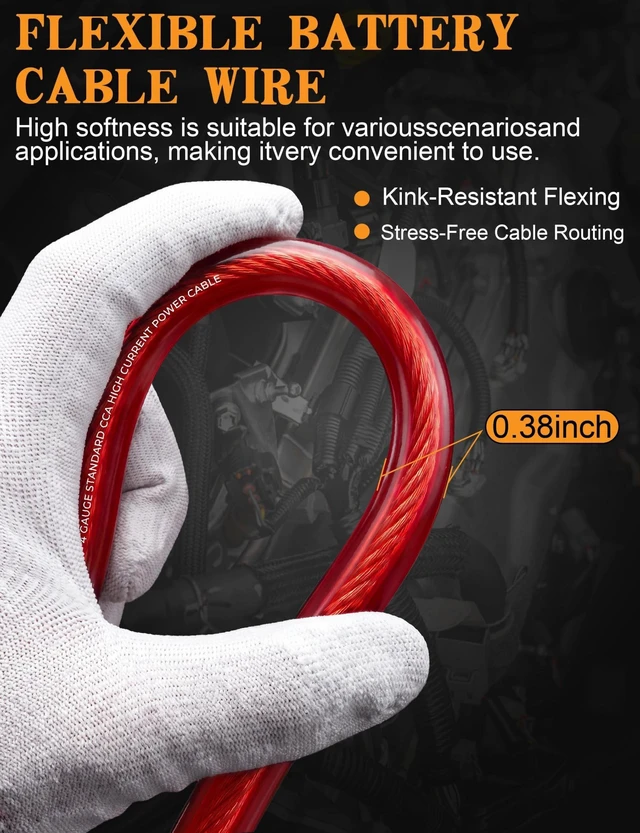 Alt view image 3 of 5 - Taukealugs 4 Gauge Amp Wire Battery Cable CCA Automotive Primary Wire,50ft