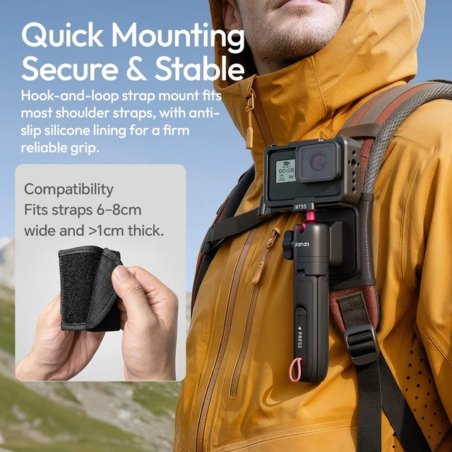 Alt view image 3 of 5 - ULANZI MT55 SnapGo Mini Tripod Selfie Stick, 4-in-1, 12.2in