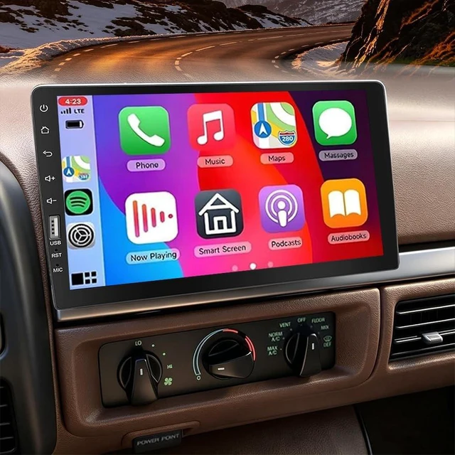 Main image of 9" Single Din Car Stereo Radio for 1992 1993 1994-1998 Ford F-150 F-250 F-350 with Carplay Android Auto Bluetooth, 1 DIN Head Unit Touchscreen FM Radio Backup Camera Car Audio ReceiverMirror Link