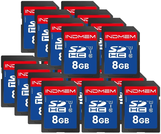 Main image of SD Card 8GB, 20-Pack UHS-I Class 10 MLC Flash Memory Card, High-Speed Secure Digital Cards for Cameras, DSLR, Action Cams - Reliable Storage