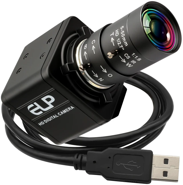 Main image of 0.01Lux Low Light H.264 USB Camera, 5-50mm 10X Manual Zoom Webcam, CS Mount