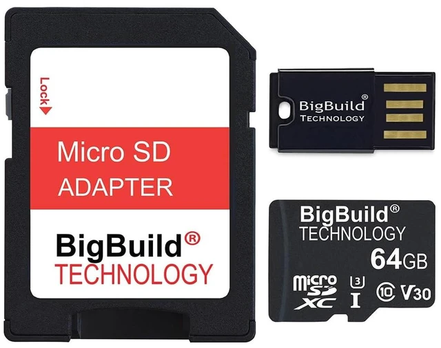 Main image of BigBuild Technology 64GB U3 Micro SDXC Memory Card for Nokia 130/150 Music Smartphone