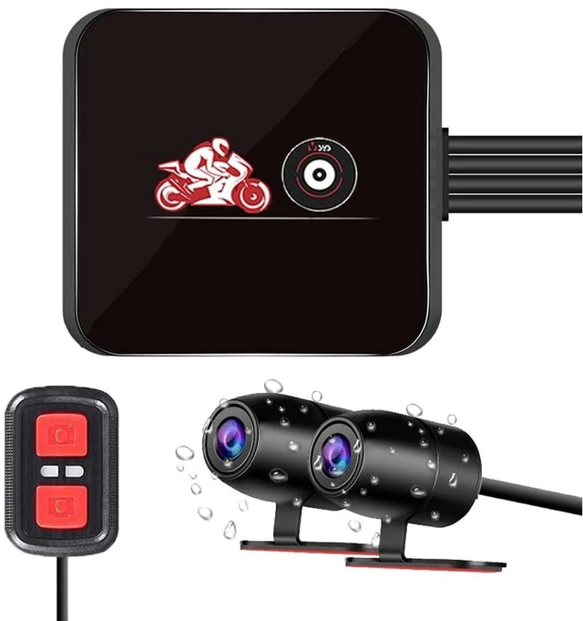 Main image of VSYSTO Motorcycle Dash Cam, HD1080P Night Vision Front and Rear Cameras, WiFi Waterproof Motorbike DVR, Remote Controller,130 Wide Angle, G-Sensor, Loop Recording