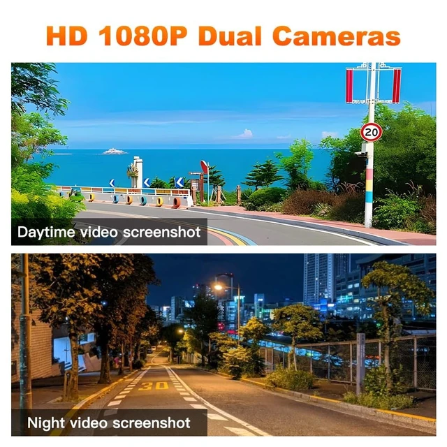 Alt view image 3 of 5 - VSYSTO Motorcycle Dash Cam, HD1080P Night Vision Front and Rear Cameras, WiFi Waterproof Motorbike DVR, Remote Controller,130 Wide Angle, G-Sensor, Loop Recording