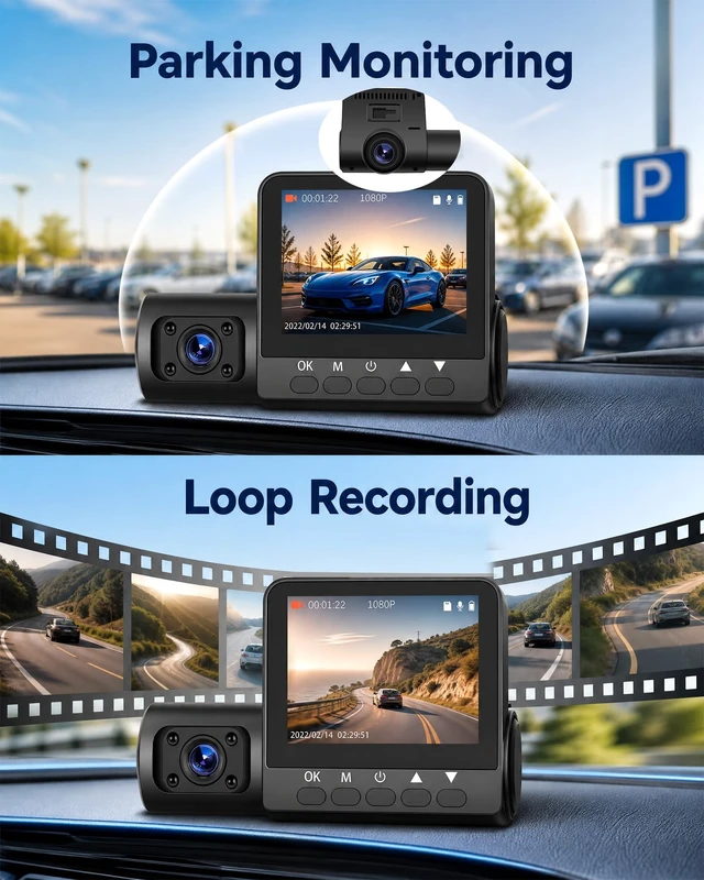 Alt view image 2 of 5 - Dual Dash Cam Front and Rear, 150 Wide Angle Camera