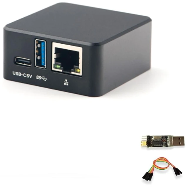 Main image of youyeetoo FriendlyElec NanoPi NEO3 Plus RK3528A Mini Router Single Board Computer, Gigabit Ethernet,USB 3.0, Support eMMC/OpenWrt for IoT NAS Smart Home (1 GB RAM,with Case,with Debug Module)