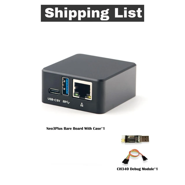 Alt view image 2 of 5 - youyeetoo FriendlyElec NanoPi NEO3 Plus RK3528A Mini Router Single Board Computer, Gigabit Ethernet,USB 3.0, Support eMMC/OpenWrt for IoT NAS Smart Home (1 GB RAM,with Case,with Debug Module)