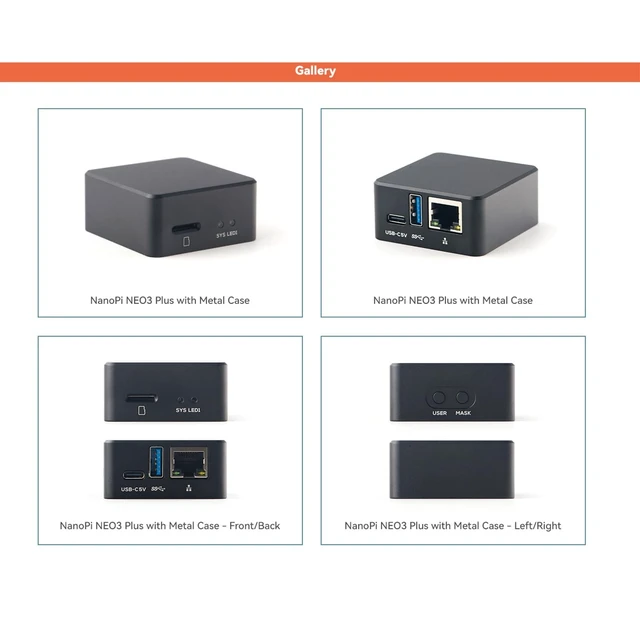 Alt view image 3 of 5 - youyeetoo FriendlyElec NanoPi NEO3 Plus RK3528A Mini Router Single Board Computer, Gigabit Ethernet,USB 3.0, Support eMMC/OpenWrt for IoT NAS Smart Home (1 GB RAM,with Case,with Debug Module)