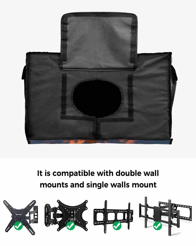 Alt view image 5 of 5 - Outdoor TV Cover Fall Sunset Rocking Chair Vacation Beach Waterproof Weatherproof TV Covers for 60 to 65 Inch Outside Flat Screen TV Protector Shield 58"W x 37"H x 4.5"D