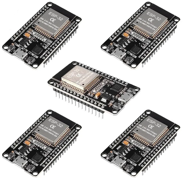 Main image of 5PCS ESP32 ESP-32S WiFi Development Board NodeMCU ESP-32 Microcontroller 2.4GHz Dual-Core WiFi Bluetooth Processor Integrated Chip CP2102