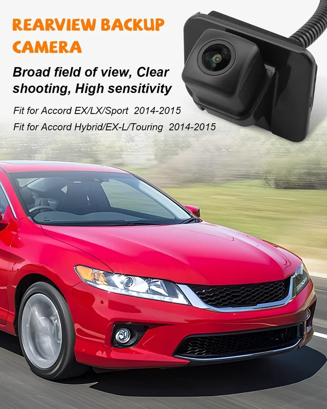 Alt view image 2 of 5 - Backup Camera 39530-T2A-A71 Fit for Accord EX Hybrid EX-L Touring LX Sport 2014 2015 Reverse Rear Park Assist Camera