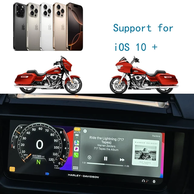 Alt view image 5 of 5 - COKTNNI Wireless CarPlay Headset Bypass Fit for Harley Davidson 2024-2025 Street Glide Road Glide CVO/ST Accessories Plug-N-Play (DC)