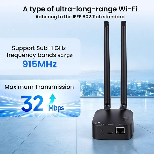 Alt view image 4 of 5 - ELECROW WiFi HaLow Gateway - ThinkNode G4 WiFi HaLow Bridge 802.11ah