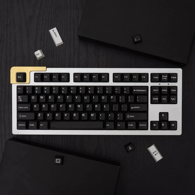 Alt view image 4 of 5 - Sumgsn WOB Keycaps 172 Keys Cherry Profile Black Double Shot Keycaps Set