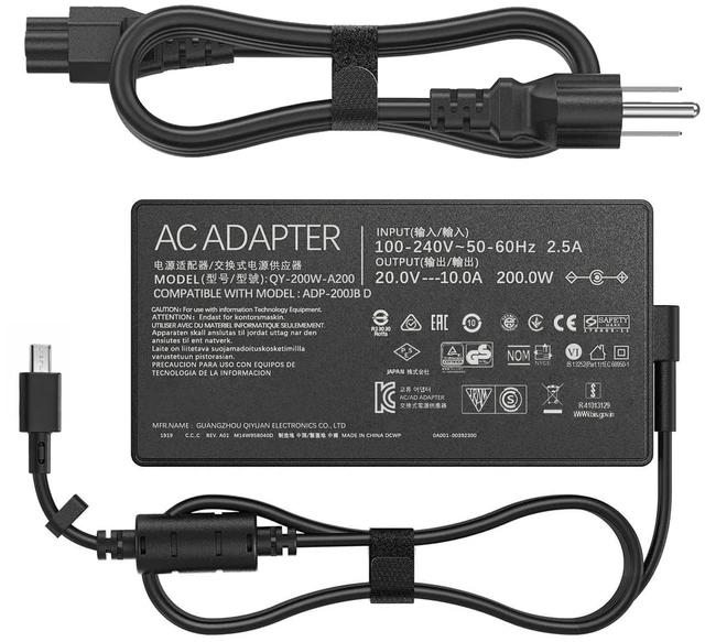 Main image of HHZ 200W Laptop Charger Compatible with Asus Zephyrus G16 G14