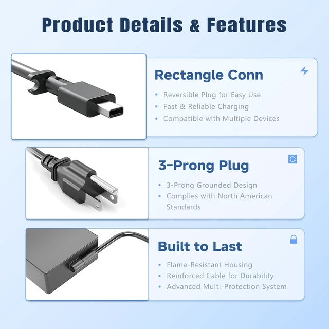 Alt view image 3 of 5 - HHZ 200W Laptop Charger Compatible with Asus Zephyrus G16 G14