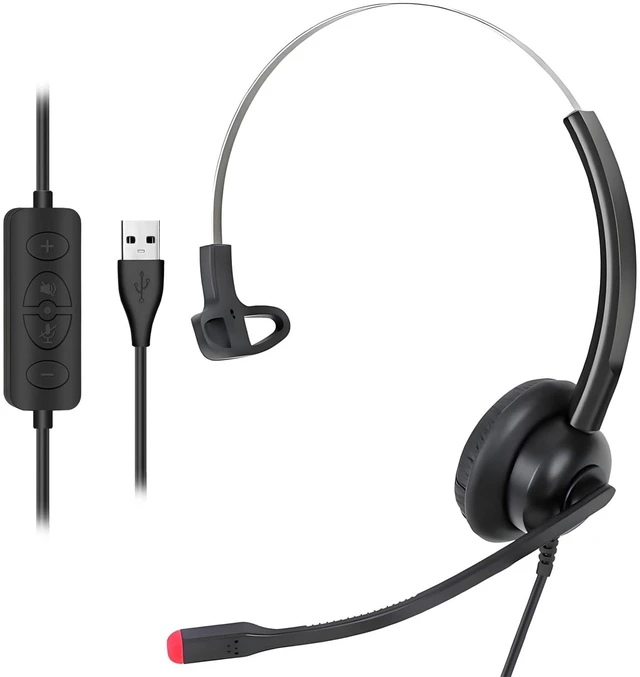 Main image of Callez Mono USB Computer Headset with Noise Cancelling Mic