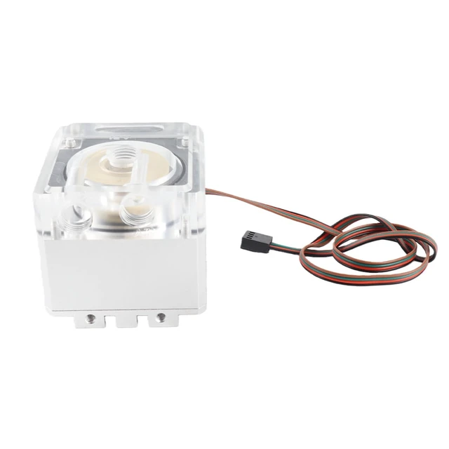 Alt view image 2 of 5 - Silver CPU Water Cooling Pump - 800L/H, 3.5M Head, 3000RPM for PC Cooling System