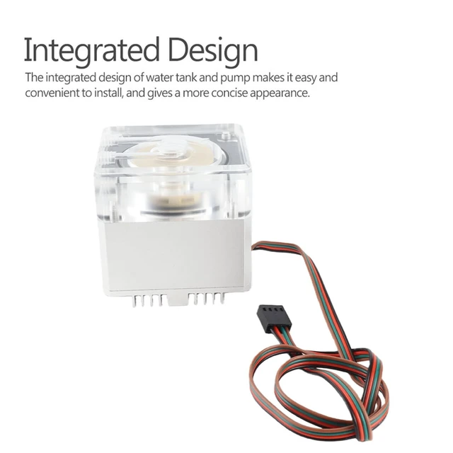 Alt view image 5 of 5 - Silver CPU Water Cooling Pump - 800L/H, 3.5M Head, 3000RPM for PC Cooling System