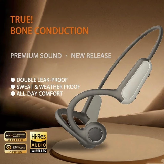 Alt view image 2 of 5 - AYI True Bone Conduction Bluetooth Headphones Open Ear Headset Painless Wear Stereo Earphone 11H Playtime Lightweight Stable & Comfortable Sports Headphone for Driving Bicycling Running Skiing-White