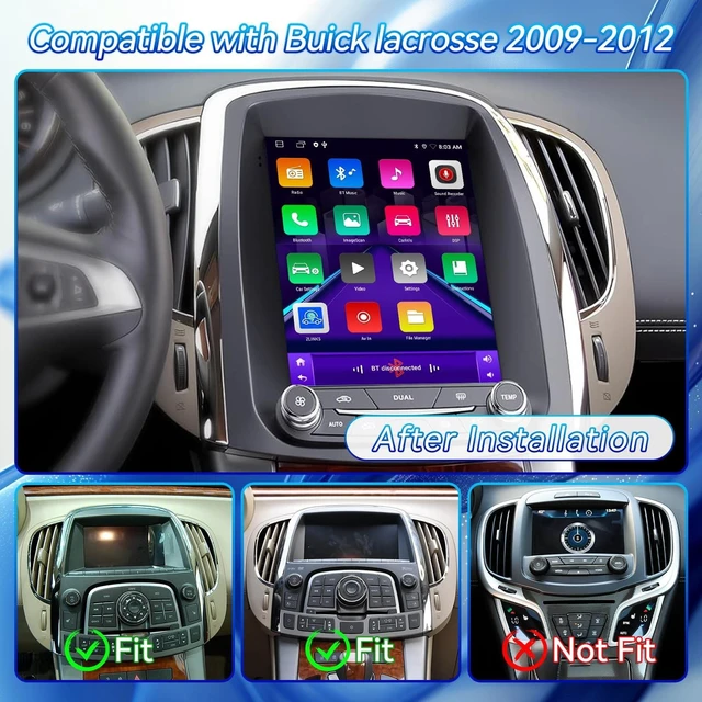 Alt view image 2 of 5 - Android 13 Car Stereo Radio Compatible with Buick Lacrosse 2009 2010 2011 2012 9.7" Touch Screen with CarPlay & Android Auto GPS Navigation Bluetooth FM Backup Camera 2GB+64GB Radio Upgrade