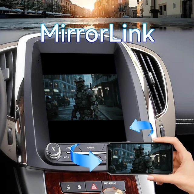 Alt view image 4 of 5 - Android 13 Car Stereo Radio Compatible with Buick Lacrosse 2009 2010 2011 2012 9.7" Touch Screen with CarPlay & Android Auto GPS Navigation Bluetooth FM Backup Camera 2GB+64GB Radio Upgrade