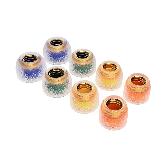 Alt view image 2 of 5 - TANGZU Tang Sancai Noble IEM Eartips, Premium Hypoallergenic Liquid Silicone, Wide Bore Replaceable Brass Ear Tips for in-Ear Headphones, Green Medium, 4 Pairs