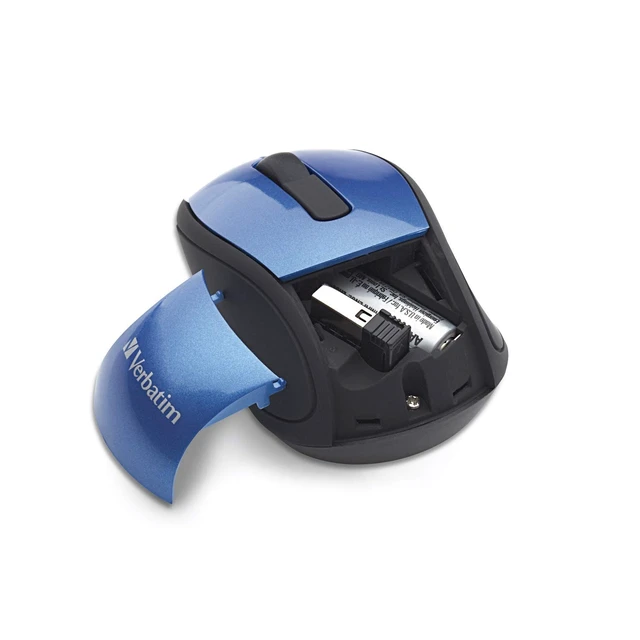 Alt view image 4 of 5 - Verbatim 2.4G Wireless Mini Travel Optical Mouse with Nano Receiver for Mac and PC - Blue