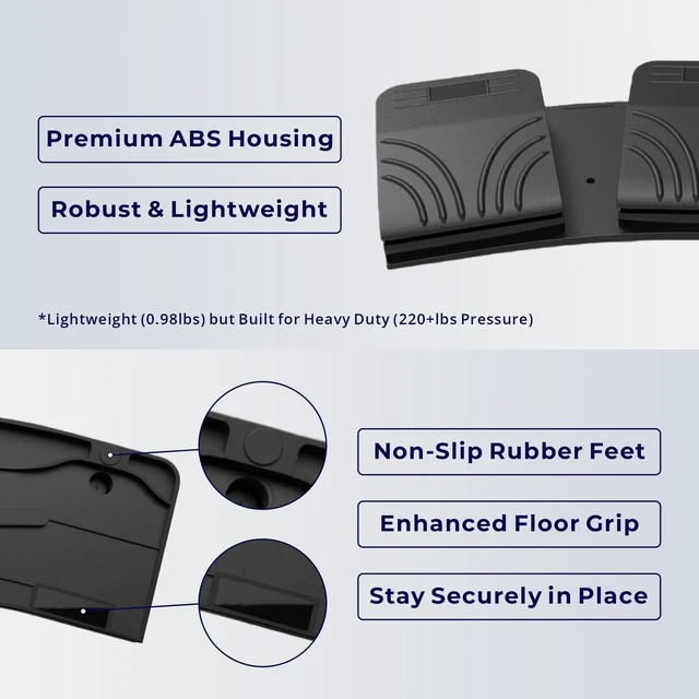 Alt view image 5 of 5 - LYRIXEN USB Triple Foot Pedal for PC, Programmable Mechanical HID Keypad