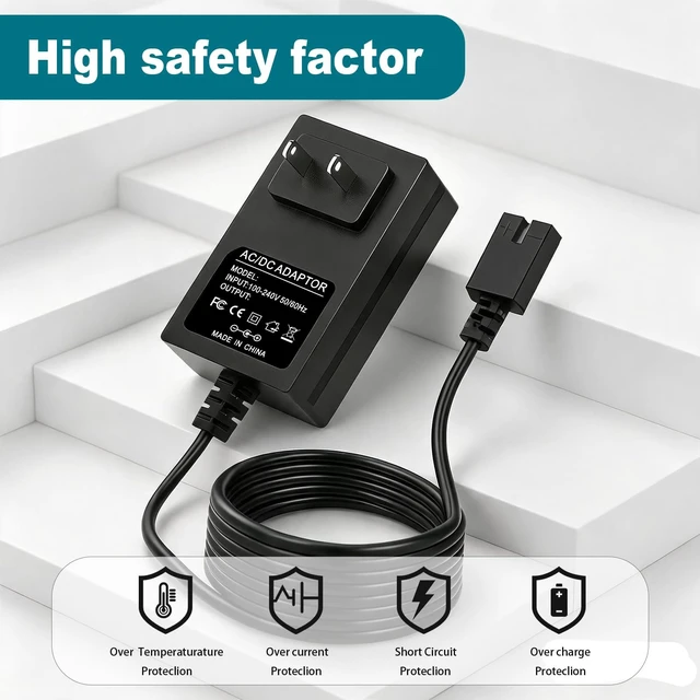 Alt view image 5 of 5 - 25.2V Charger for Gosvor Robotic Pool Cleaner Only Compatible with Gosvor Pivot GS10 GS-10 21.6V Li-ion Battery Power Adapter Cord