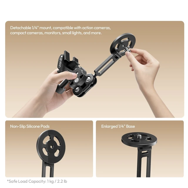 Alt view image 5 of 5 - ULANZI EA03 Magnetic Mount Kit with Super Clamp, Adaptive Desk C-Clamp