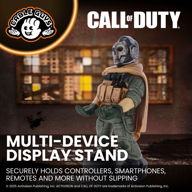 Alt view image 3 of 5 - Cableguys Call of Duty Ghost Warzone Controller Holder & Phone Stand - Gaming Accessories for Room and Desk Setup, Holder Compatible with Xbox, PlayStation & Most Standard Game Controllers