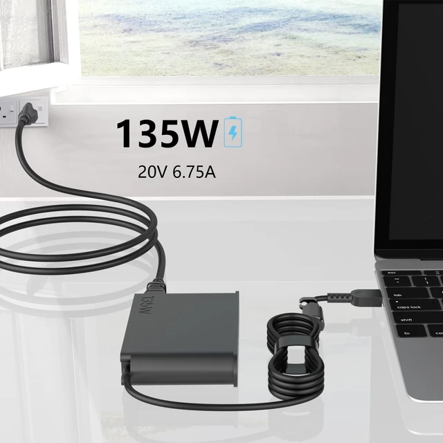 Alt view image 4 of 4 - 135W Charger Compatible with Lenovo ThinkPad T470P T540P W540 W541 Laptop