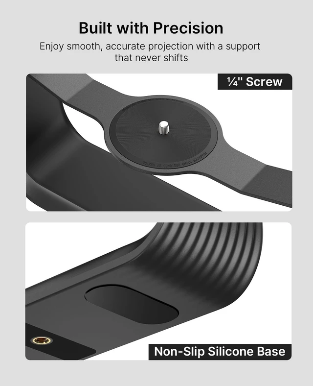 Alt view image 3 of 5 - NexiGo Gimbal Desktop Stand for Nova Mini Projector, Adjustable up to 155 Degrees, Compact Sleek Design for Easy Setup, Compatible with Standard 1/4" Tripods, Ideal for Home and Outdoor Use
