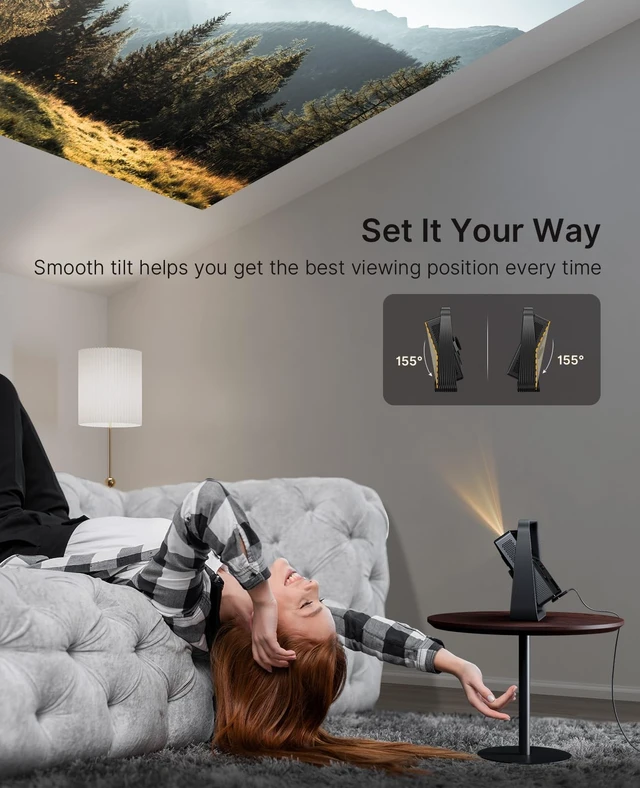 Alt view image 2 of 5 - NexiGo Gimbal Desktop Stand for Nova Mini Projector, Adjustable up to 155 Degrees, Compact Sleek Design for Easy Setup, Compatible with Standard 1/4" Tripods, Ideal for Home and Outdoor Use