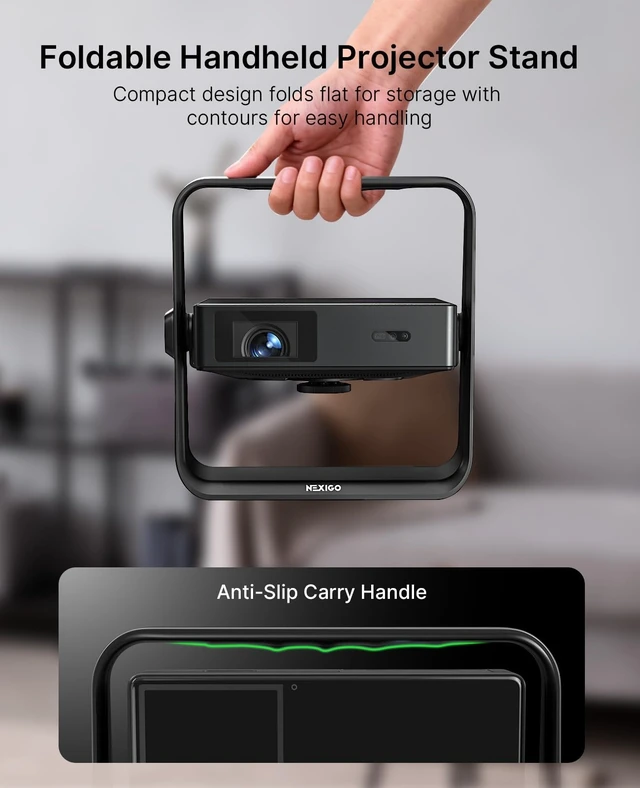 Alt view image 4 of 5 - NexiGo Gimbal Desktop Stand for Nova Mini Projector, Adjustable up to 155 Degrees, Compact Sleek Design for Easy Setup, Compatible with Standard 1/4" Tripods, Ideal for Home and Outdoor Use