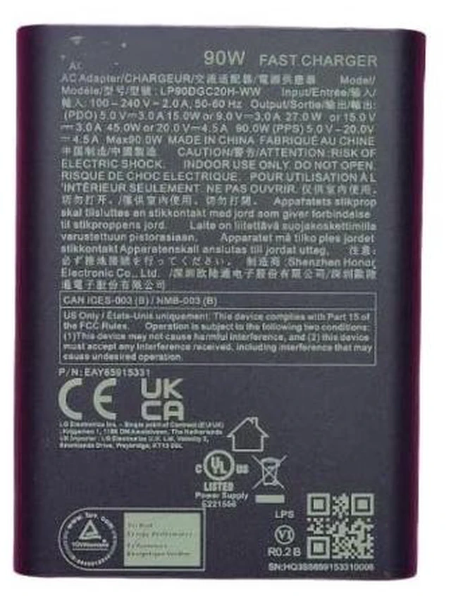 Main image of XTQ 20v 4.5a 90W USB Type C LP90DGC20H-WW EAY65915332 Charger Compatible with LG Gram Pro 17 17Z90SP 17Z90SP-E.ADB9U1 17Z90SP-E.AAB6U1 17Z90SP-E.AAB6U2 17Z90SP-ED7BK Series 1.5m c Cable + Power Cable