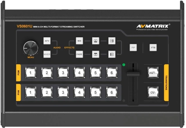 Alt view image 2 of 5 - AVMATRIX VS0601U Mini 6-Channel SDI/HDMI Multi-format Streaming Switcher