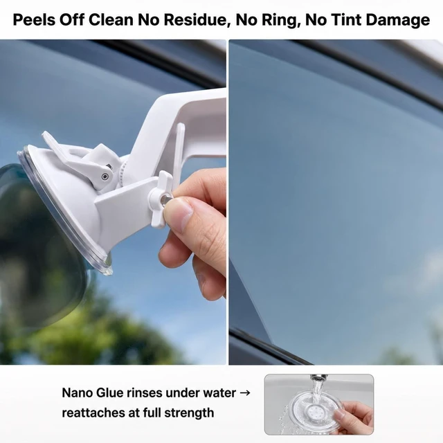 Alt view image 2 of 5 - Zocbems Starlink Mini Suction Cup Mount for Interior Car Window & Sunroof