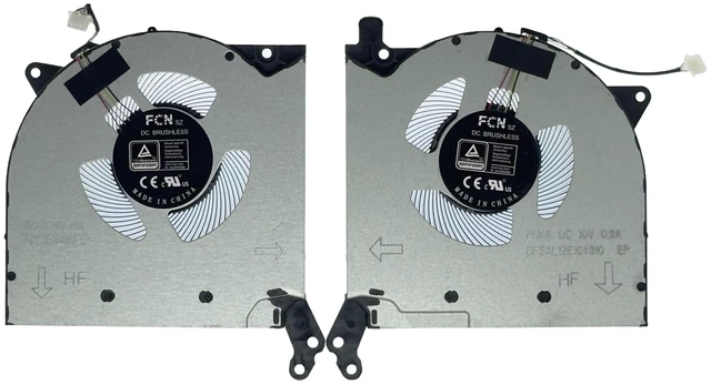 Main image of VoltaGuru New Laptop CPU + GPU Cooling Fans for Lenovo Legion 5-15ACH6A Type 82NW, 5-15ACH6H Type 82JU, DC 10V 0.8A PN: DFSAL12E064860, DFSAL12E164810, NS8CC15-20J12, NS8CC14-20J10, BAPA090R1HY00