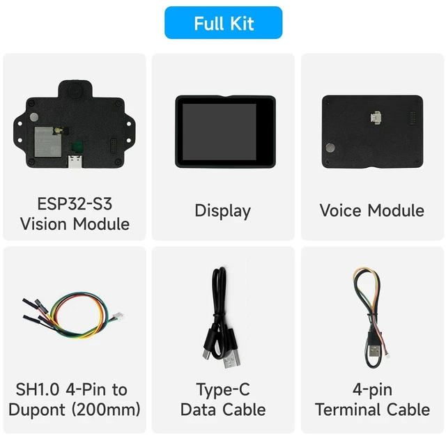 Alt view image 2 of 5 - ESP32 AI Vision Camera Module, ESP32-S3 Vision Board, Face & Cat Detection, QR Code and Color Recognition, UART & I2C Communication, AP/STA Mode, AI Development Board (Full Set)