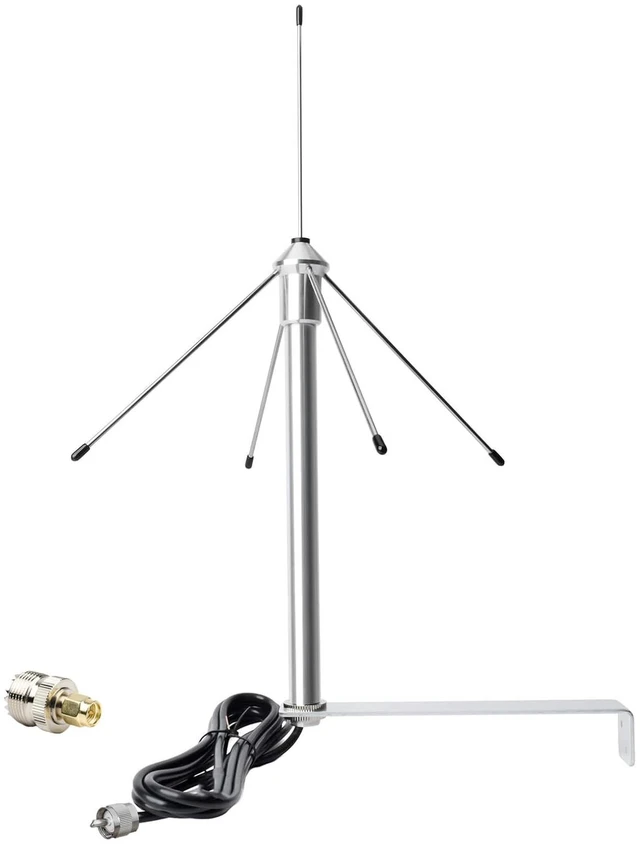 Main image of Discone GMRS Antennas 462-467Mhz/ UHF Antenna 400-470mhz 433mhz Gate Antenna for Ham Radio, Garage Door Opener, with 5meter Cable PL-259/ SMA Male Connector