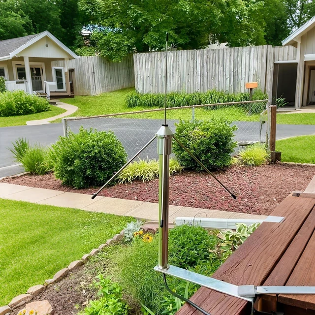Alt view image 2 of 5 - Discone GMRS Antennas 462-467Mhz/ UHF Antenna 400-470mhz 433mhz Gate Antenna for Ham Radio, Garage Door Opener, with 5meter Cable PL-259/ SMA Male Connector