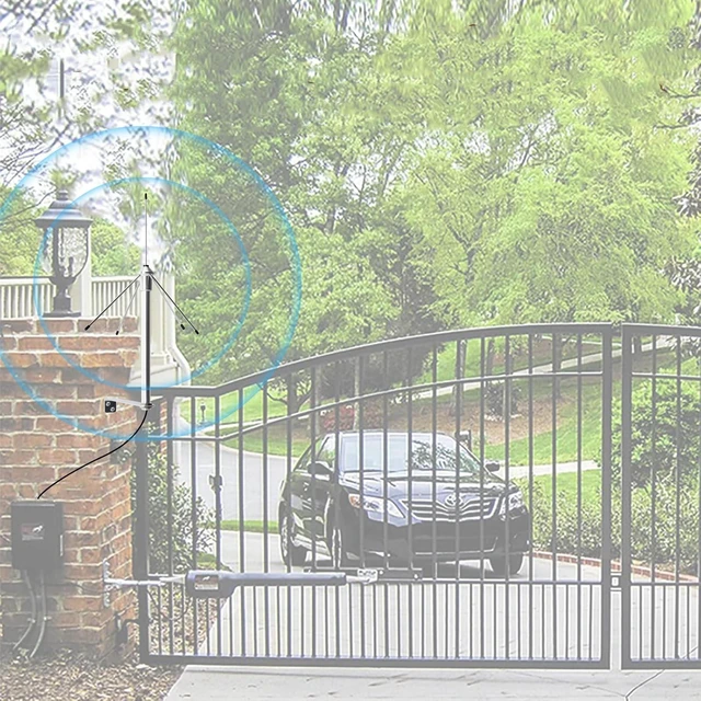 Alt view image 5 of 5 - Discone GMRS Antennas 462-467Mhz/ UHF Antenna 400-470mhz 433mhz Gate Antenna for Ham Radio, Garage Door Opener, with 5meter Cable PL-259/ SMA Male Connector