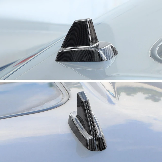 Alt view image 2 of 5 - CheroCar Shark Fin Antenna Base Cover Roof Antenna Cover Trim Decoration for 2007-2013 Chevy Silverado Suburban Tahoe Avalanche GMC Yukon Sierra Exterior Accessories