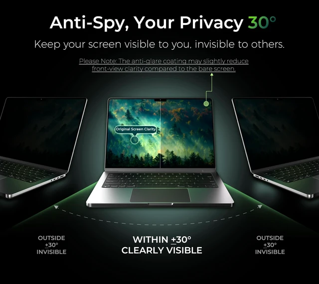Alt view image 4 of 5 - Privacy Screen Protector for MacBook Pro 16 Inch (2021-2026,M1-M5,Pro/Max)