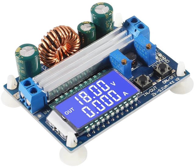 Alt view image 2 of 5 - 4Pcs DC-DC Buck Boost Converter Module 5.5-30V to 0.5-30V 4A 35W Adjustable Step Up Down Voltage Regulator LCD Digital Voltmeter Ammeter Adjustable Boost Drop Display Power Supply Module