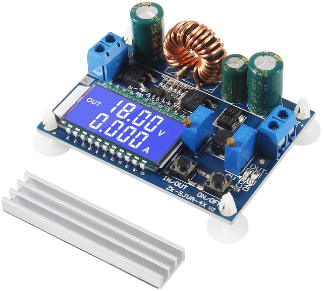 Alt view image 5 of 5 - 4Pcs DC-DC Buck Boost Converter Module 5.5-30V to 0.5-30V 4A 35W Adjustable Step Up Down Voltage Regulator LCD Digital Voltmeter Ammeter Adjustable Boost Drop Display Power Supply Module